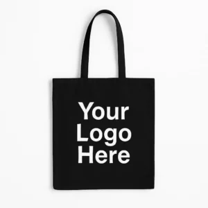Custom-Black-Cotton-Tote-Bag-With-Logo